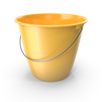Plastic Bucket Yellow PNG & PSD Images