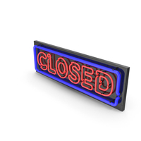 Neon Closed Sign PNG & PSD Images
