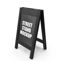 Black Wooden Street Stand PNG & PSD Images