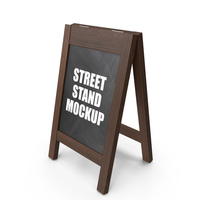 Brown Wooden Street Stand PNG & PSD Images