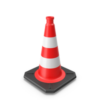 Fully Reflective 50cm Traffic Cone PNG & PSD Images