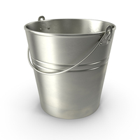 Shiny Silver Metal Bucket PNG & PSD Images