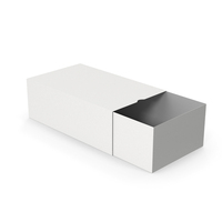 White Open Sliding Box PNG & PSD Images