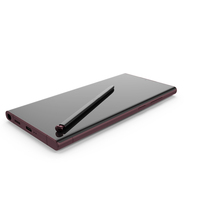 Samsung Galaxy S22 Ultra Burgundy Screen Off PNG & PSD Images