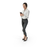 Young Businesswoman Checking Phone PNG & PSD Images