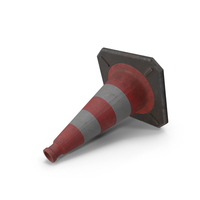 Traffic Cone 50cm Dirty Posed PNG & PSD Images