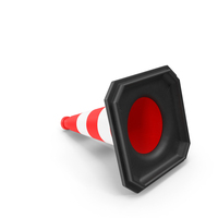 Fallen Fully Reflective 50cm Traffic Cone PNG & PSD Images