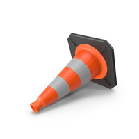 Traffic Cone Fully Reflective 50cm Orange Posed PNG & PSD Images