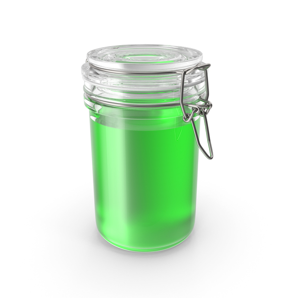 Large Round Closed Glass Jar With Green Liquid PNG Images & PSDs for  Download