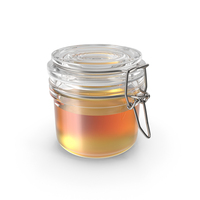 Small Round Closed Glass Jar With Honey PNG & PSD Images
