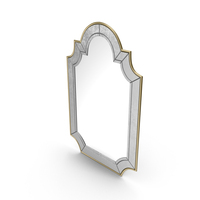 Arch Crowned Top Champagne Wall Mirror WLAO1079 PNG & PSD Images