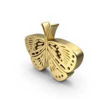 Golden Butterfly Symbol PNG & PSD Images