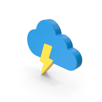 Cloud With Lightning Symbol PNG & PSD Images