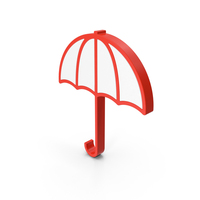 Red White Umbrella Symbol PNG & PSD Images