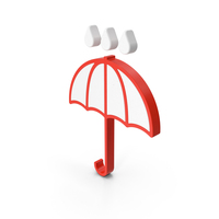 Red Umbrella Symbol PNG & PSD Images