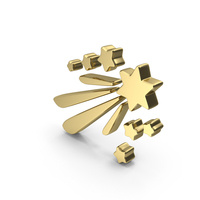 Golden Shooting Star Symbol PNG & PSD Images