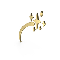 Golden Shooting Star Symbol PNG & PSD Images