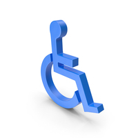 Blue Handicap Symbol PNG & PSD Images