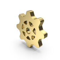 Golden Gear Icon PNG & PSD Images
