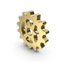 Golden Gear Icon PNG & PSD Images