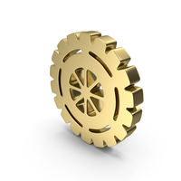 Golden Gear Icon PNG & PSD Images