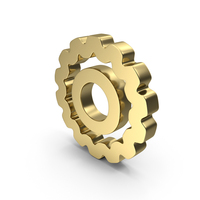 Golden Gear Icon PNG & PSD Images