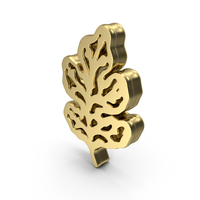 Golden Leaf Symbol PNG & PSD Images
