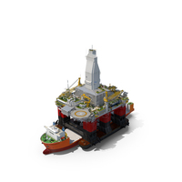 Black Marlin Heavy Load Carrier with Drilling Rig PNG & PSD Images