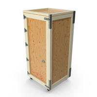 Tall Reusable Wooden Shipping Crate PNG & PSD Images