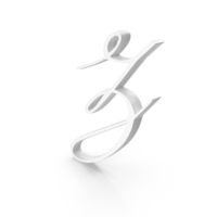 White Calligraphy Alphabet Z PNG & PSD Images