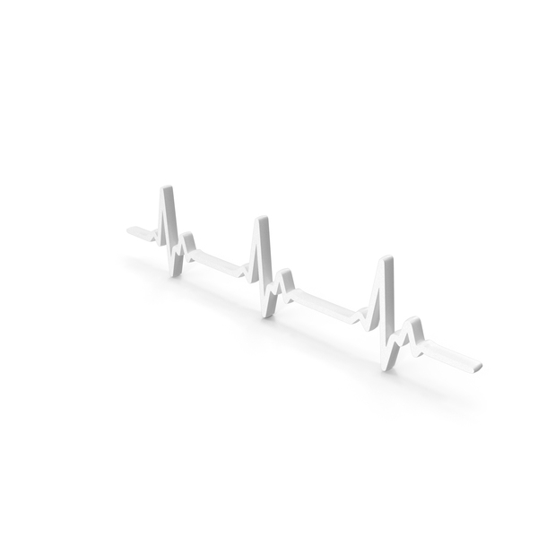 Heart Beat Line White PNG & PSD Images