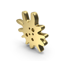 Gold Virus Icon PNG & PSD Images