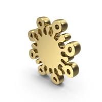 Gold Virus Icon PNG & PSD Images