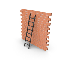 Leaning Ladder Over Wall PNG & PSD Images