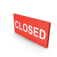 Red Rectangular Closed Sign PNG & PSD Images