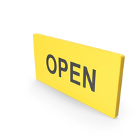 Yellow Open Sign PNG & PSD Images