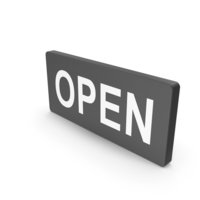 Grey Open Sign PNG & PSD Images
