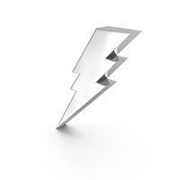 Lightning Symbol Silver PNG & PSD Images