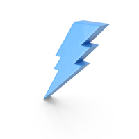 Blue Lightning Symbol PNG & PSD Images
