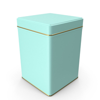 Aluminium Jar Square Azure PNG & PSD Images