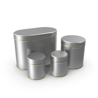 Aluminium Jars Cylindrical PNG & PSD Images
