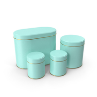 Aluminium Jars Cylindrical Azure PNG & PSD Images
