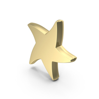 Star Party Starfish Gold PNG & PSD Images
