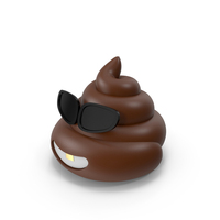 Poop Emoji With Glasses PNG & PSD Images