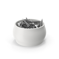 Screws In White Bowl PNG & PSD Images