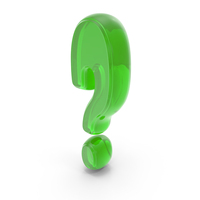 Question Mark Style Green Glass PNG & PSD Images