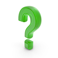 Question Mark Logo Green Glass PNG & PSD Images