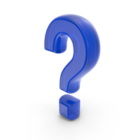 Question Mark Logo Blue Glass PNG & PSD Images