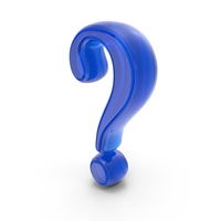 Question Mark Blue Glass PNG & PSD Images