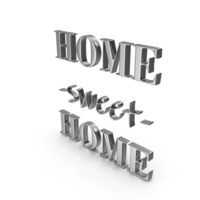 Silver Home Sweet Home Symbol PNG & PSD Images
